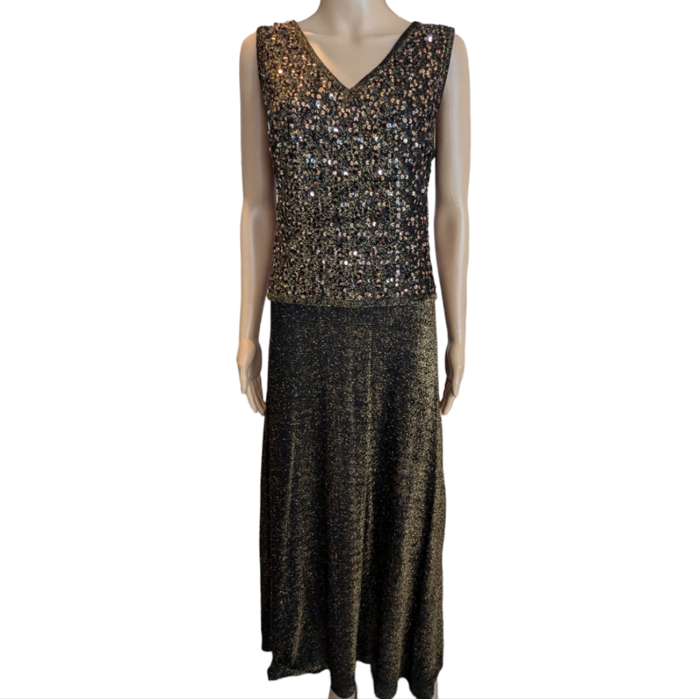 Vintage Mary Martin stretch sequin dress, size 18 (runs small)